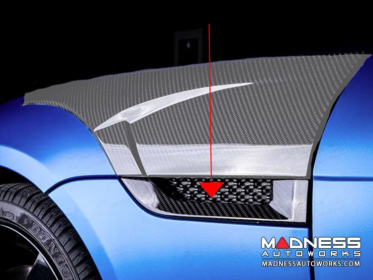 Jaguar F-TYPE Exterior Trim - Side Fender Vent Trim Kit - Carbon Fiber